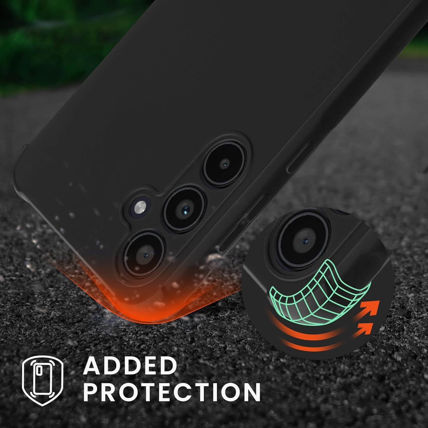 KW Samsung Galaxy A35 5G Θήκη Σιλικόνης TPU με Λουράκι - Black