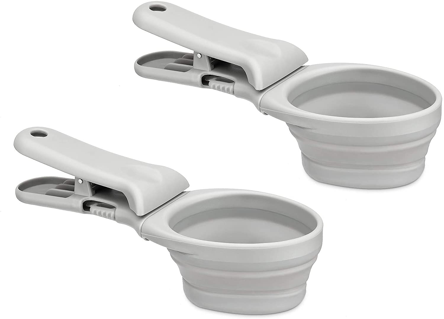 Navaris Πτυσσόμενο Scoop Φαγητού με Καπάκι για Κατοικίδια - Blue / Black Grey - 49080.19