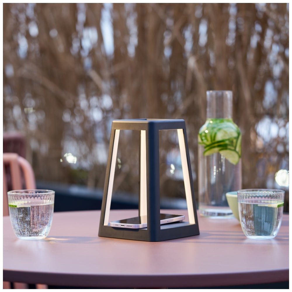 Lexon Φωτιστικό LED με Ασύρματη Φόρτιση Qi 15W - Lantern - Black