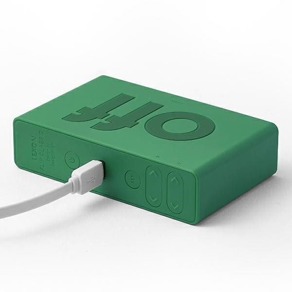 Lexon Ψηφιακό Ξυπνητήρι Διπλής Όψης - Flip Classic - Green Emerald