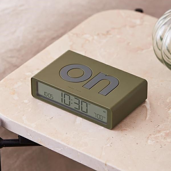 Lexon Ψηφιακό Ξυπνητήρι Διπλής Όψης - Flip Classic - Khaki