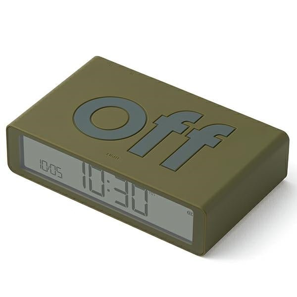 Lexon Ψηφιακό Ξυπνητήρι Διπλής Όψης - Flip Classic - Khaki