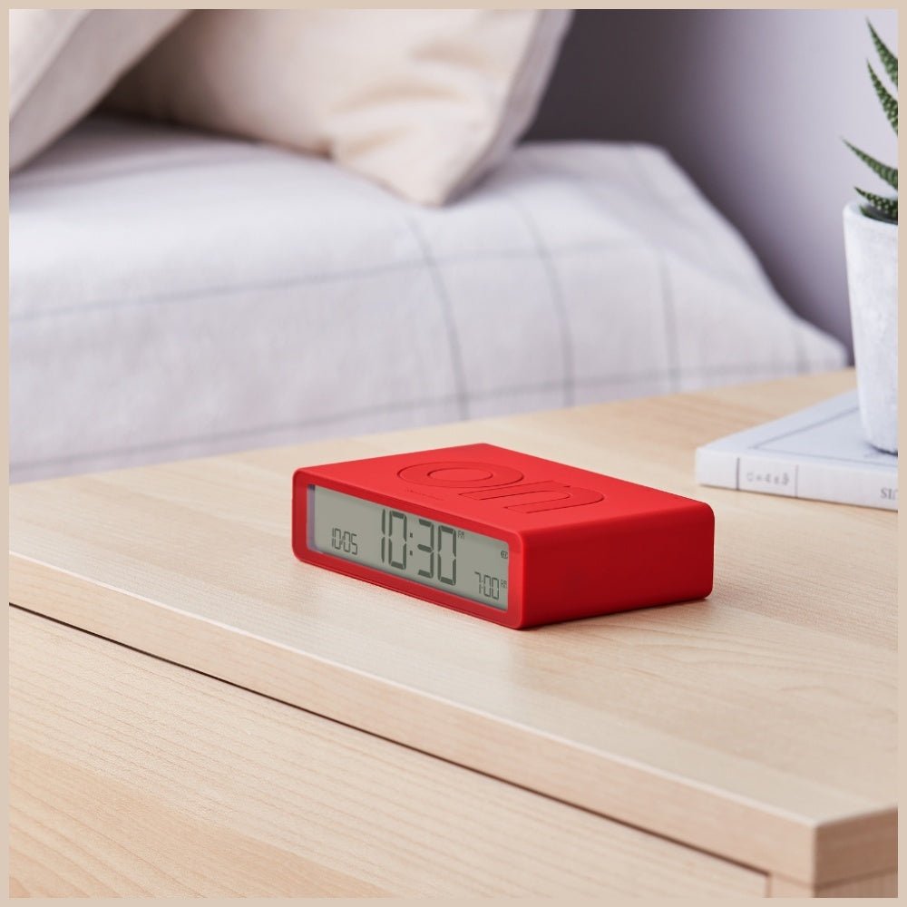 Lexon Ψηφιακό Ξυπνητήρι Διπλής Όψης - Flip Classic - Red