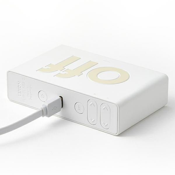 Lexon Ψηφιακό Ξυπνητήρι Διπλής Όψης - Flip Classic - White