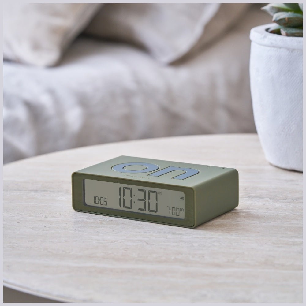 Lexon Ψηφιακό Ξυπνητήρι Διπλής Όψης - Flip Mini - Khaki