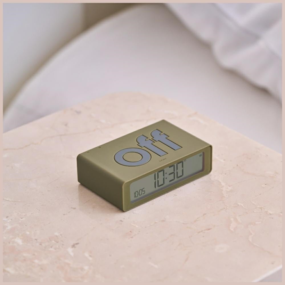 Lexon Ψηφιακό Ξυπνητήρι Διπλής Όψης - Flip Mini - Khaki