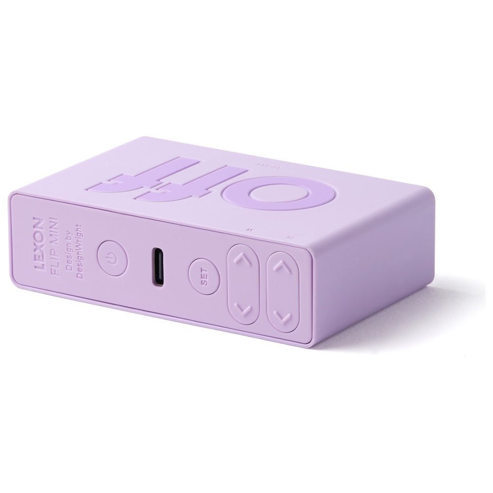 Lexon Ψηφιακό Ξυπνητήρι Διπλής Όψης - Flip Mini - Light Lilac