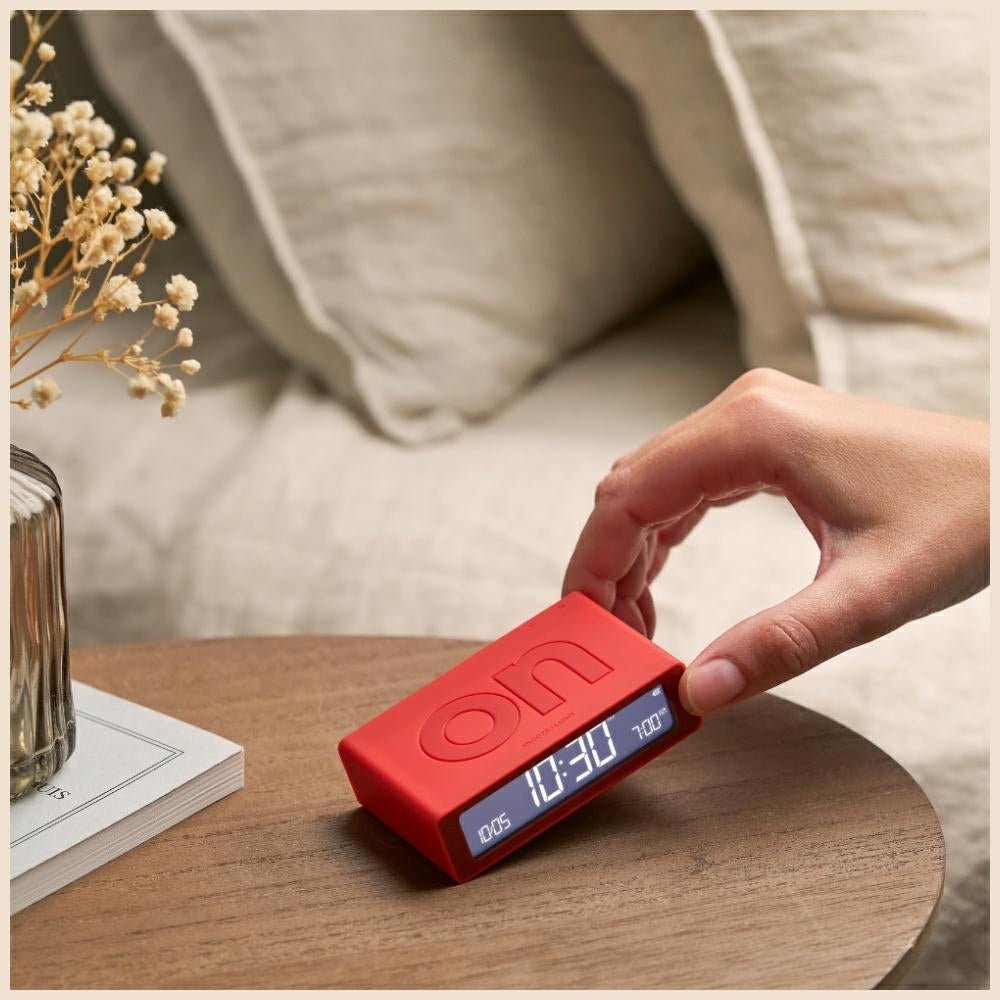 Lexon Ψηφιακό Ξυπνητήρι Διπλής Όψης - Flip Mini - Red