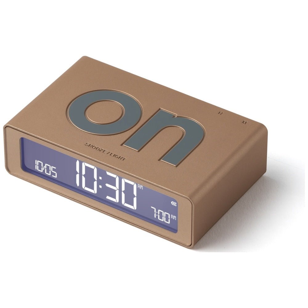 Lexon Ψηφιακό Ξυπνητήρι Διπλής Όψης - Flip Mini - Soft Gold