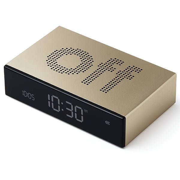 Lexon Ψηφιακό Ξυπνητήρι Διπλής Όψης - Flip Premium - Gold
