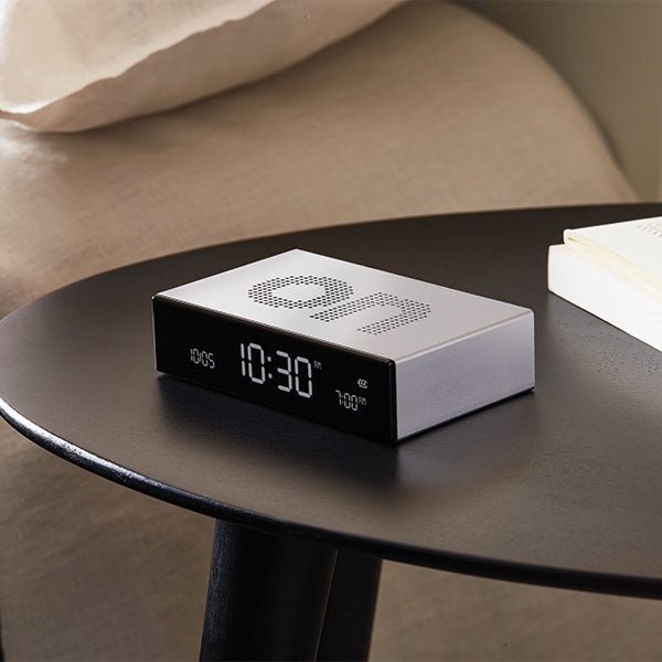 Lexon Ψηφιακό Ξυπνητήρι Διπλής Όψης - Flip Premium - Polished Aluminum