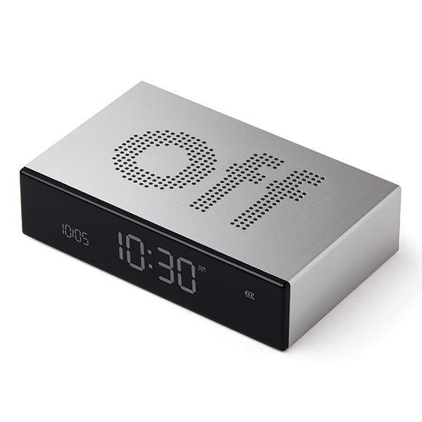 Lexon Ψηφιακό Ξυπνητήρι Διπλής Όψης - Flip Premium - Polished Aluminum