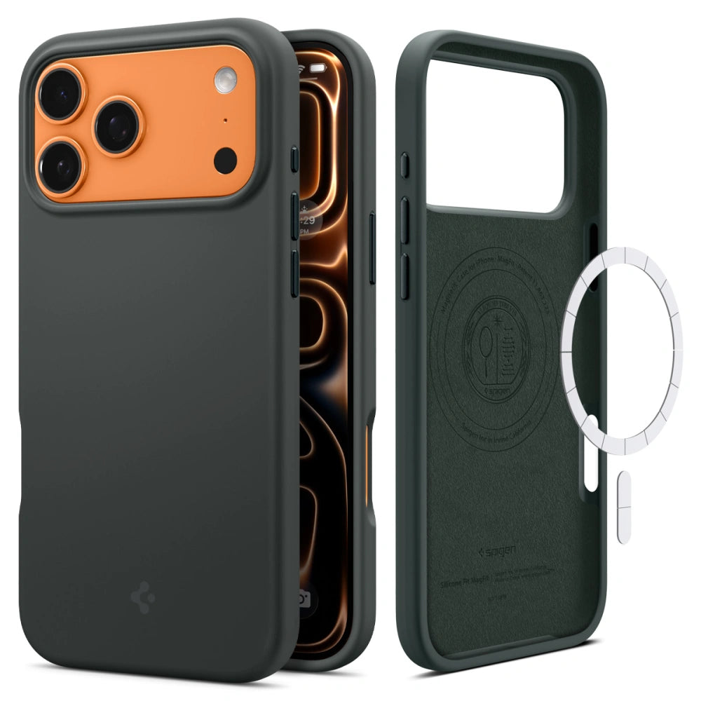 Spigen iPhone 17 Pro Max - Silicone Fit Mag - Θήκη Σιλικόνης με MagSafe - Abyss Green