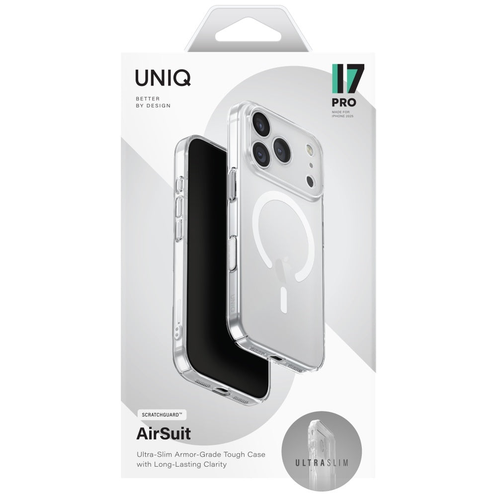 Uniq iPhone 17 Pro - Airsuit MagClick Charging - Σκληρή Θήκη με MagSafe - Clear