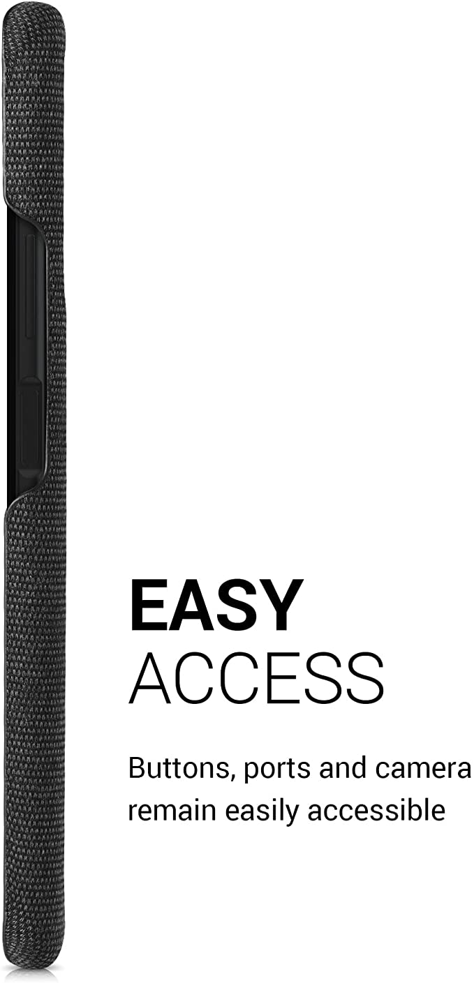 KW Xiaomi 11T / 11T Pro Σκληρή Θήκη με Υφασμάτινη Επένδυση - Dark Grey - 57488.19