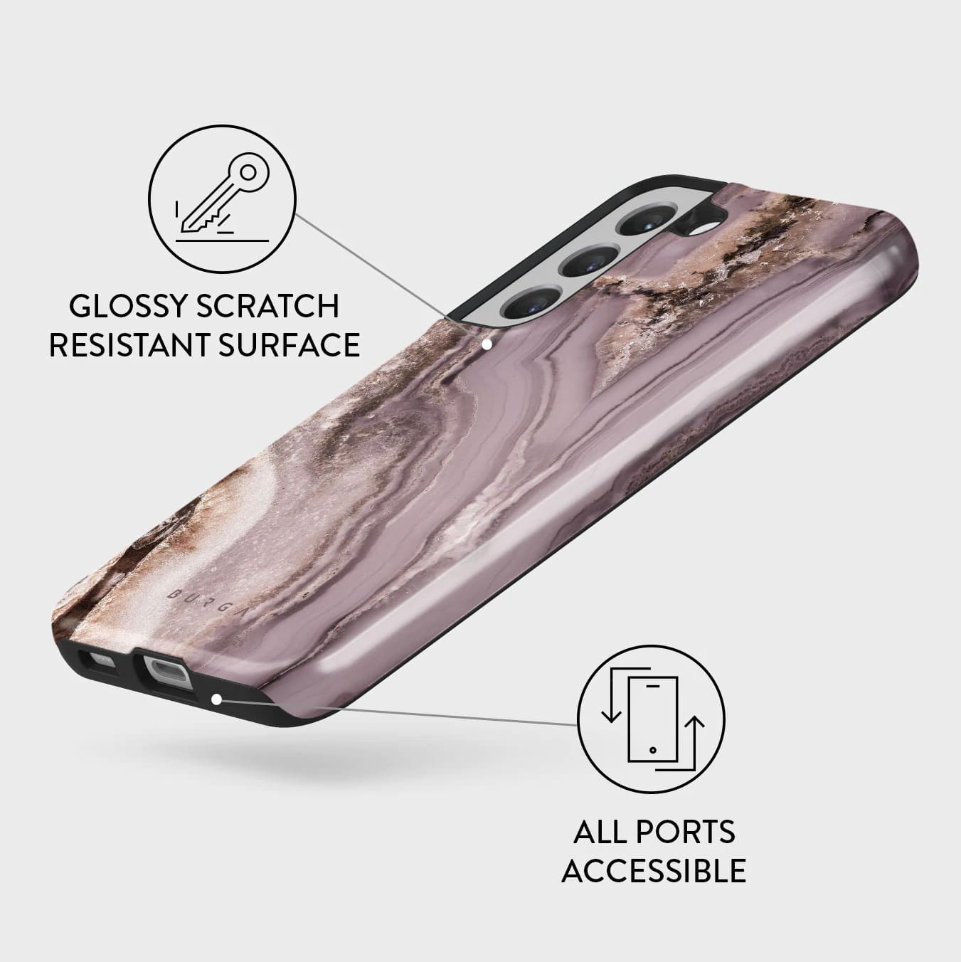 Burga Samsung Galaxy S22 Plus Fashion Tough Σκληρή Θήκη - Golden Taupe