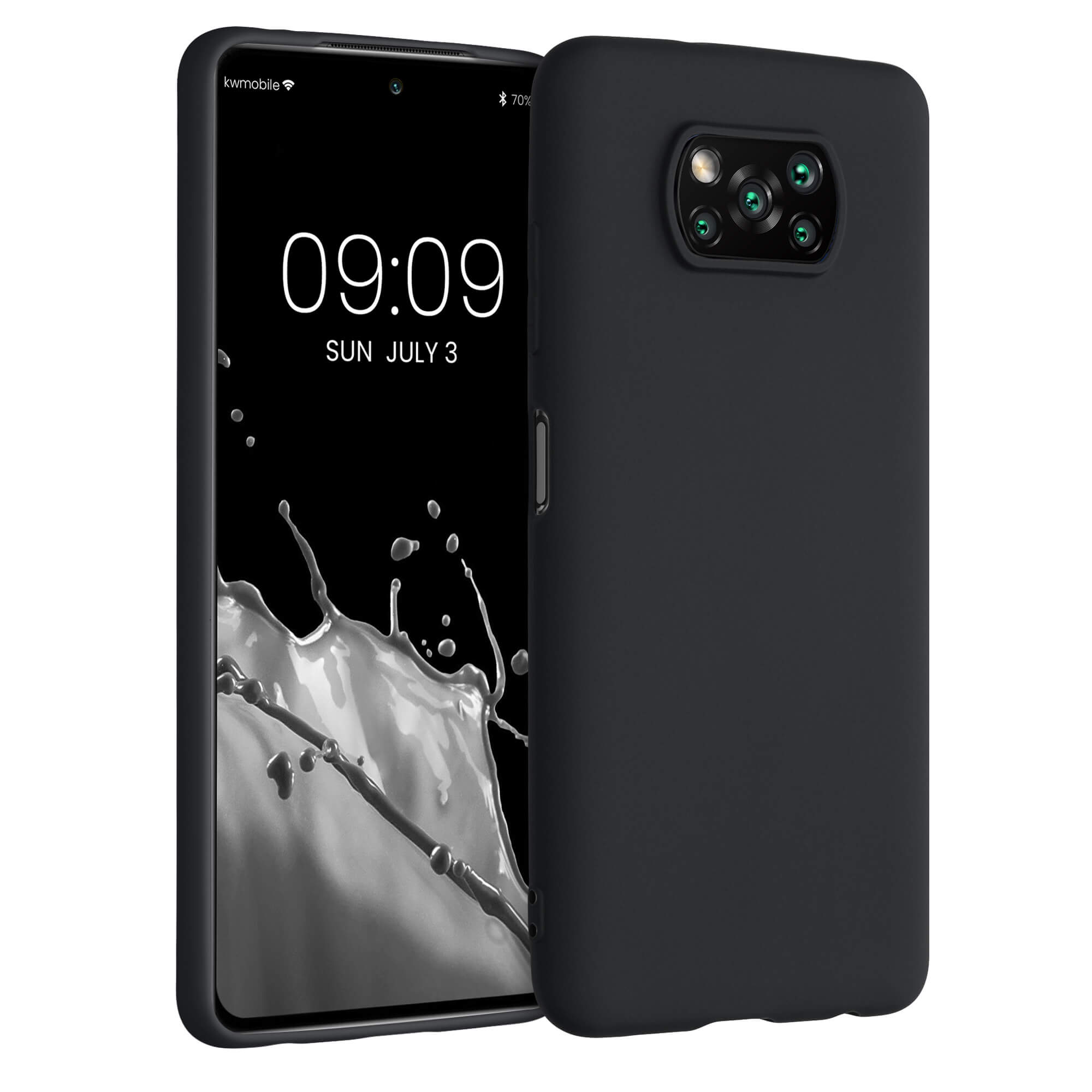 KW Xiaomi Poco X3 NFC Θήκη Σιλικόνης TPU - Black Matte - 53482.47