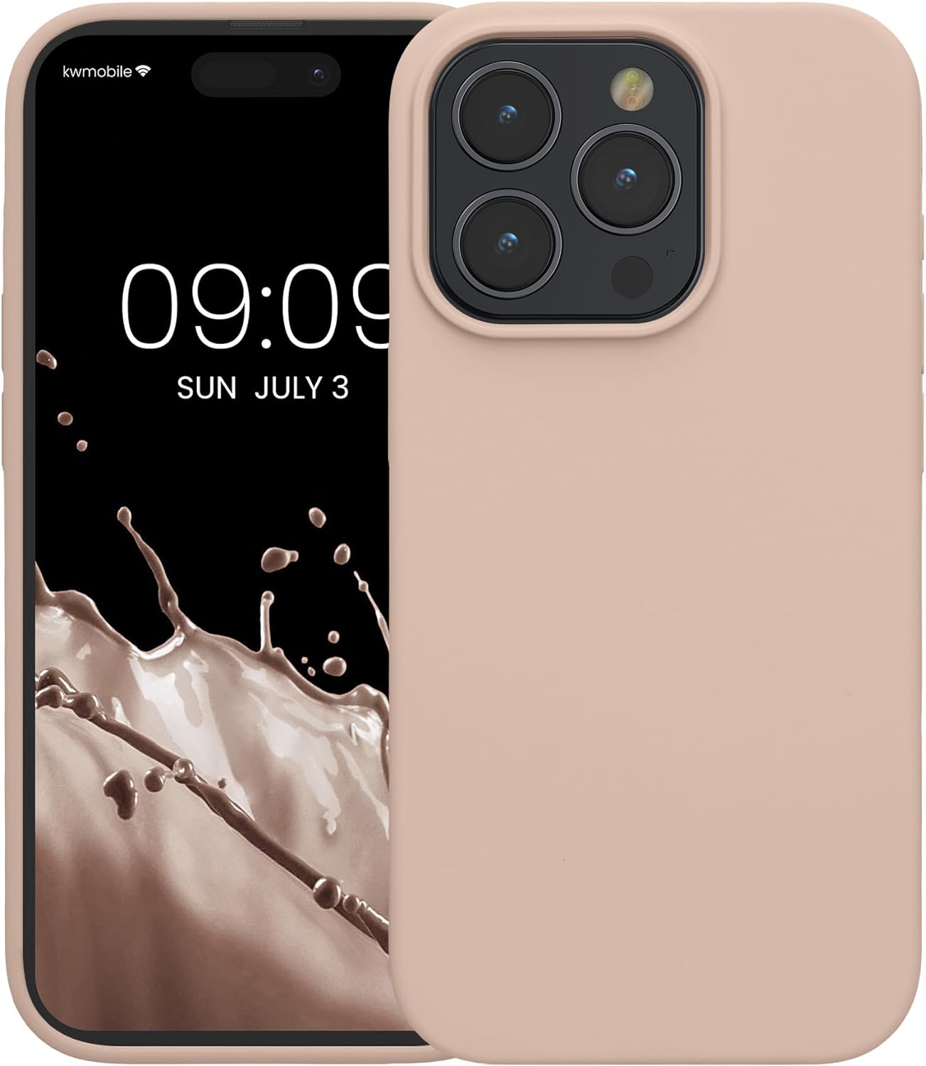 KW iPhone 15 Pro Θήκη Σιλικόνης Rubberized TPU - Coconut Swirl