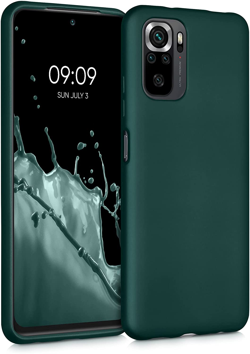 KW Xiaomi Redmi Note 10 / Note 10S Θήκη Σιλικόνης TPU - Metallic Petrol - 54542.14
