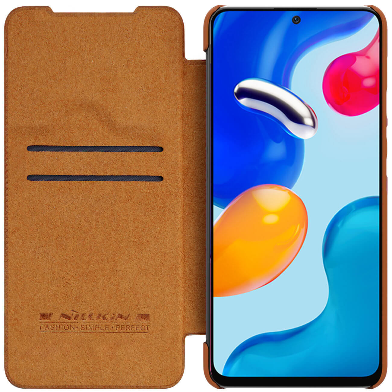Nillkin Xiaomi Redmi Note 11 / Redmi Note 11S Qin Leather Flip Book Case Θήκη Βιβλίο - Brown