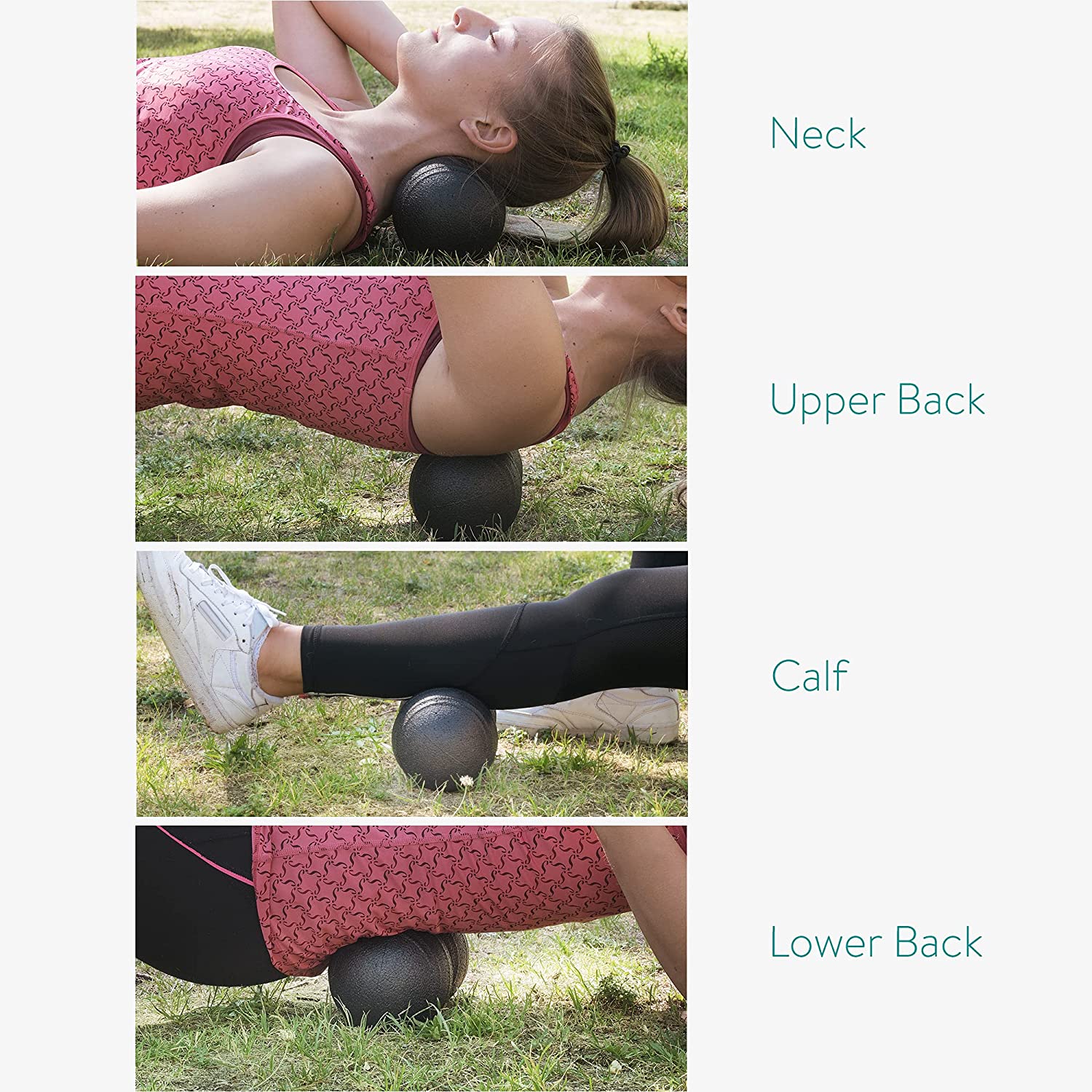 Navaris 2x Peanut Duo Massage Ball - Σετ με 2 Μπάλες Μασάζ - Black - 44055.01