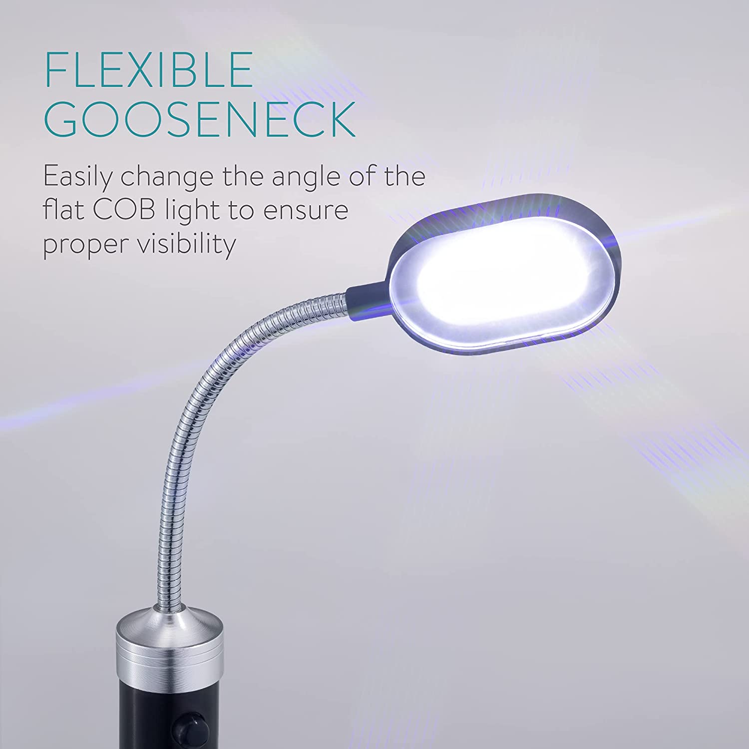 Navaris Σετ με 2 Λαμπτήρες LED Ψησταριάς / Εργασίας με Μαγνητική Βάση - Black / Silver - 54758.01