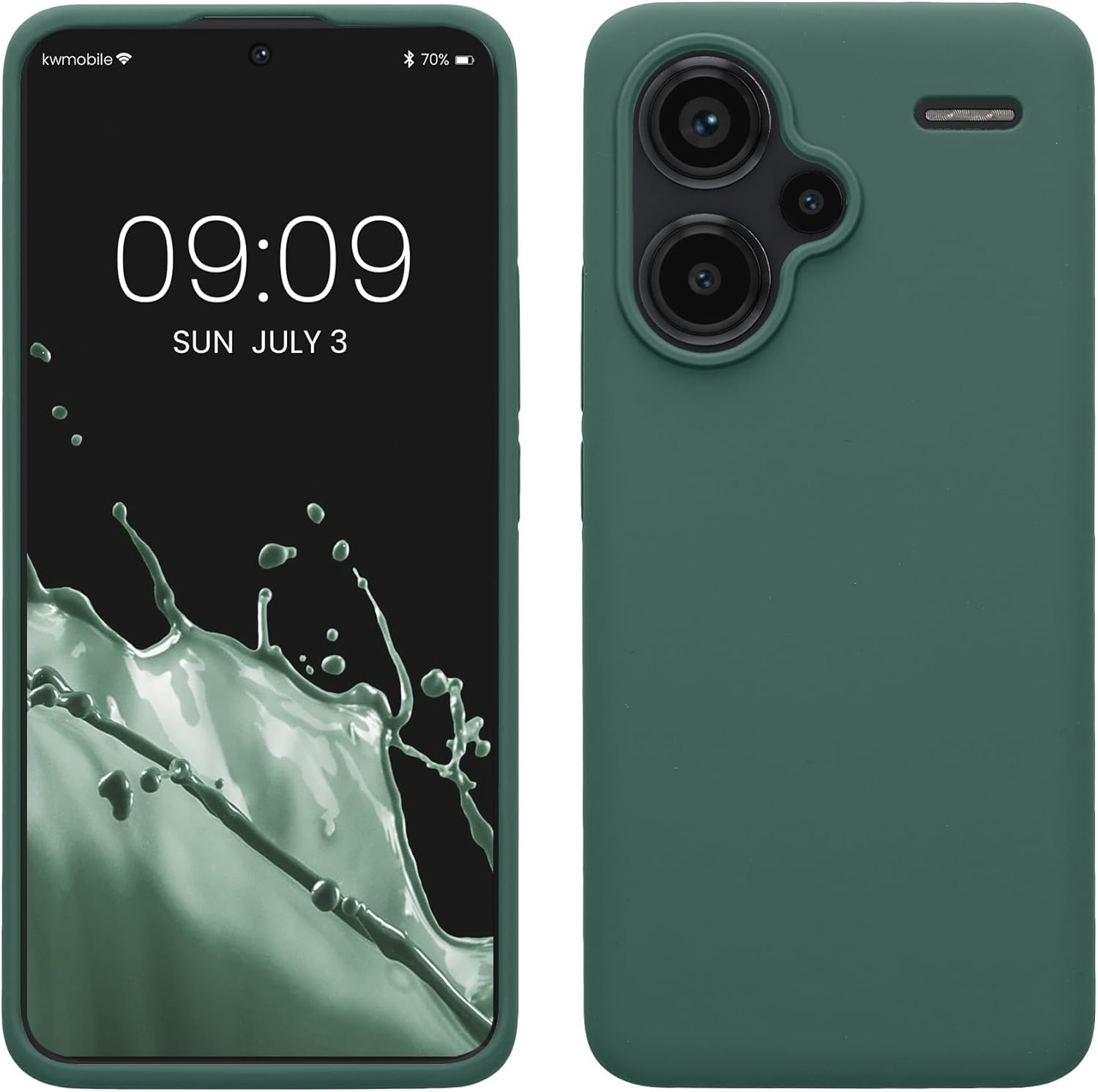 KW Xiaomi Redmi Note 13 Pro+ 5G Θήκη Σιλικόνης Rubberized TPU - Forest Green