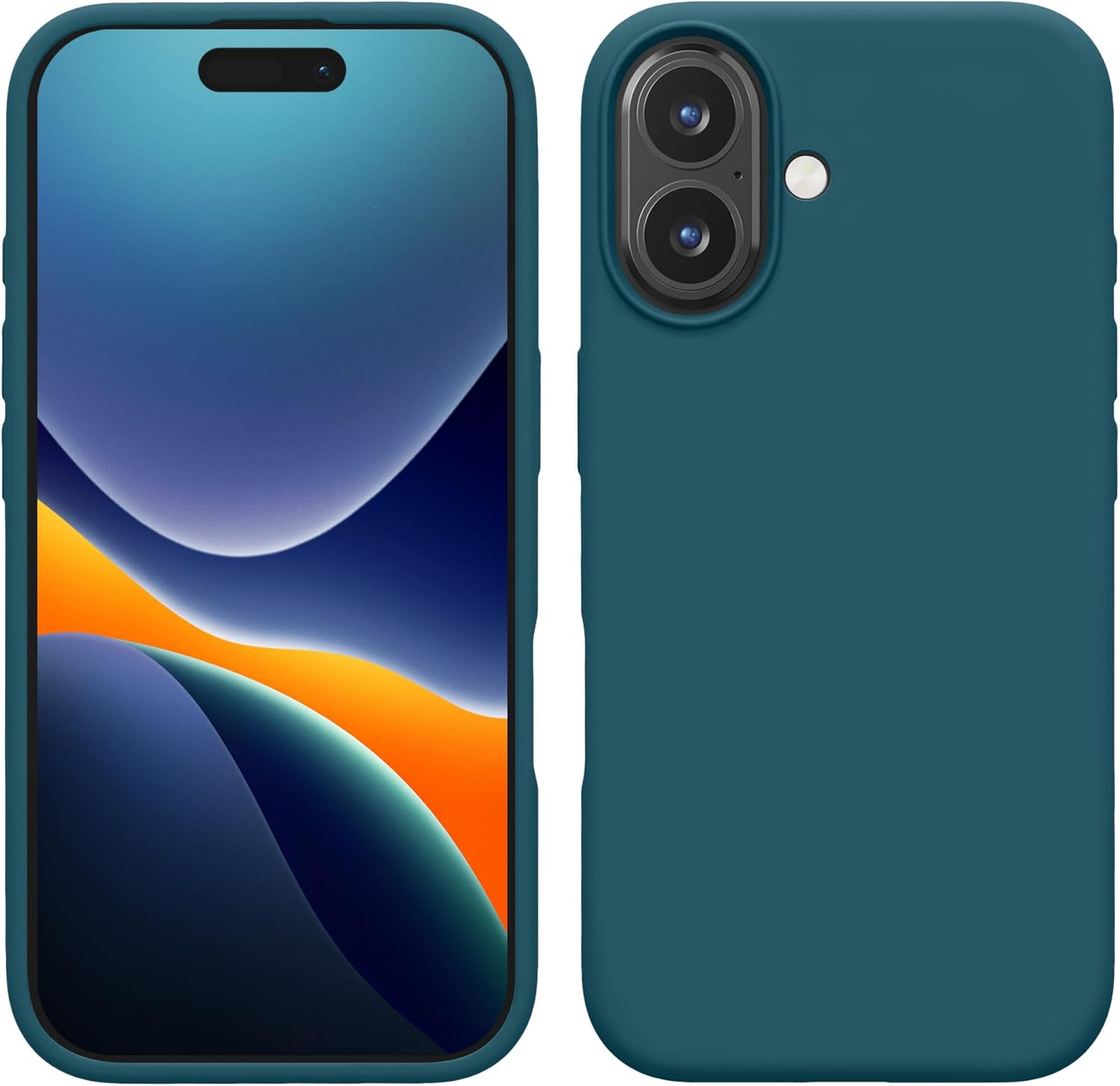 KW iPhone 16 Θήκη Σιλικόνης Rubberized TPU - Petrol Matte