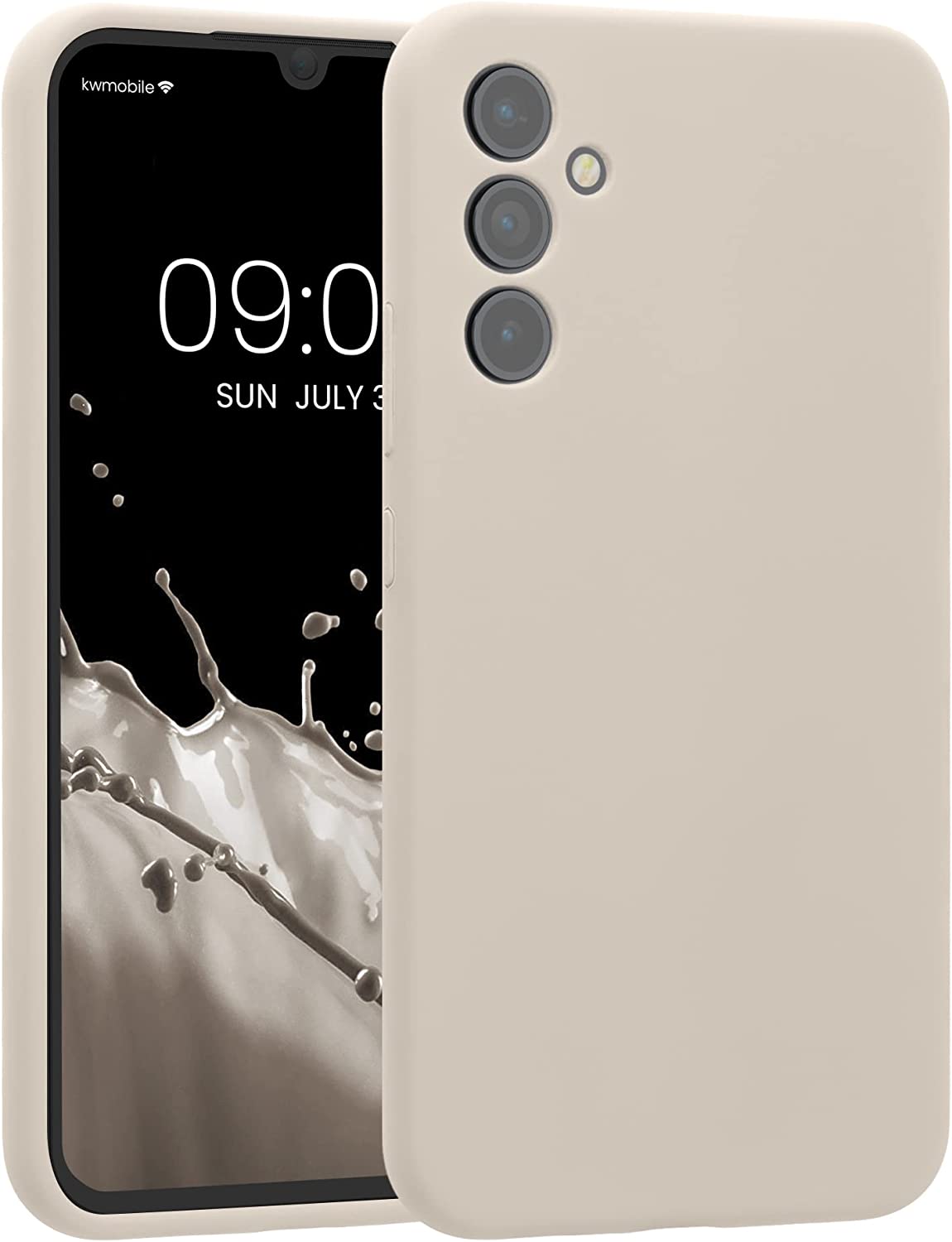 KW Samsung Galaxy A34 5G Θήκη Σιλικόνης Rubber TPU - Matte Cream - 60807.125