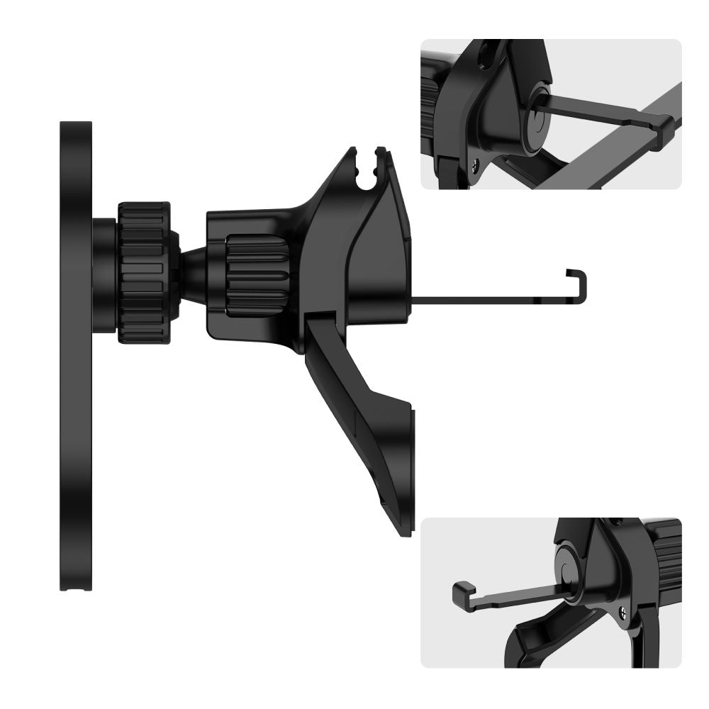 Tech-Protect MM15W-V6 Μαγνητική Βάση για τον Αεραγωγό του Αυτοκινήτου με Ασύρματη Φόρτιση MagSafe 15W - Black / Black