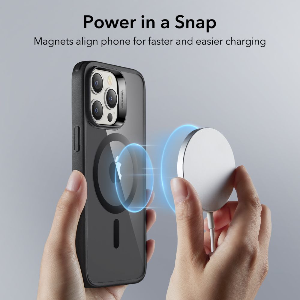 ESR iPhone 14 Pro Max Classic Hybrid Halolock Σκληρή Θήκη με Πλαίσιο Σιλικόνης και MagSafe - Frosted Black