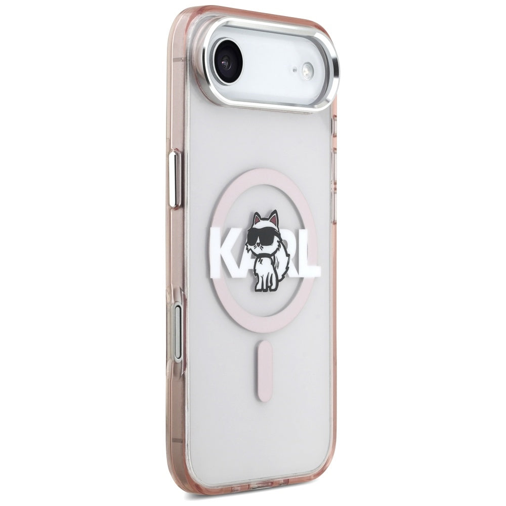 Karl Lagerfeld iPhone Air - IML Choupette Sketch Logo MagSafe - Σκληρή Θήκη με Πλαίσιο Σιλικόνης - Pink - KLHMP17MHGCHGKBP