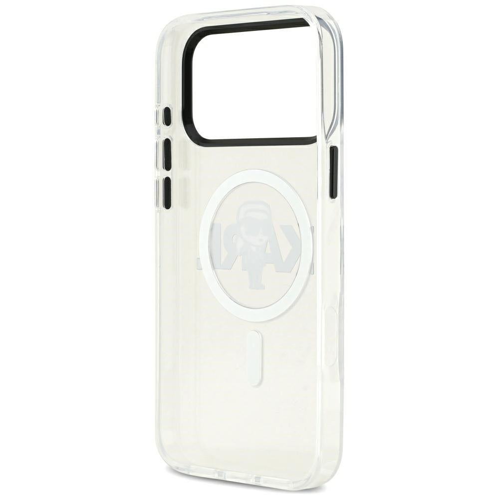 Karl Lagerfeld iPhone 17 Pro Max - IML Karl Sketch Logo MagSafe - Σκληρή Θήκη με Πλαίσιο Σιλικόνης - Clear - KLHMP17XHGKIGKBT