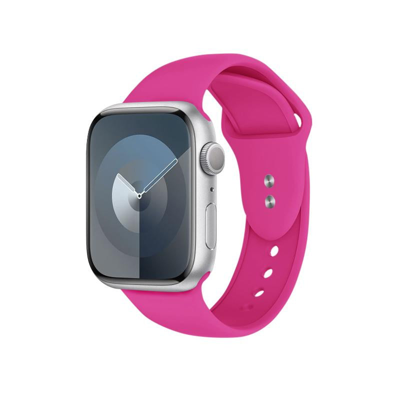 Crong Λουράκι Apple Watch 2/3/4/5/6/7/8/9/10/11 - SE (1/2/3) - 38/40/41/42mm Σιλικόνης - Liquid Strap - Pink
