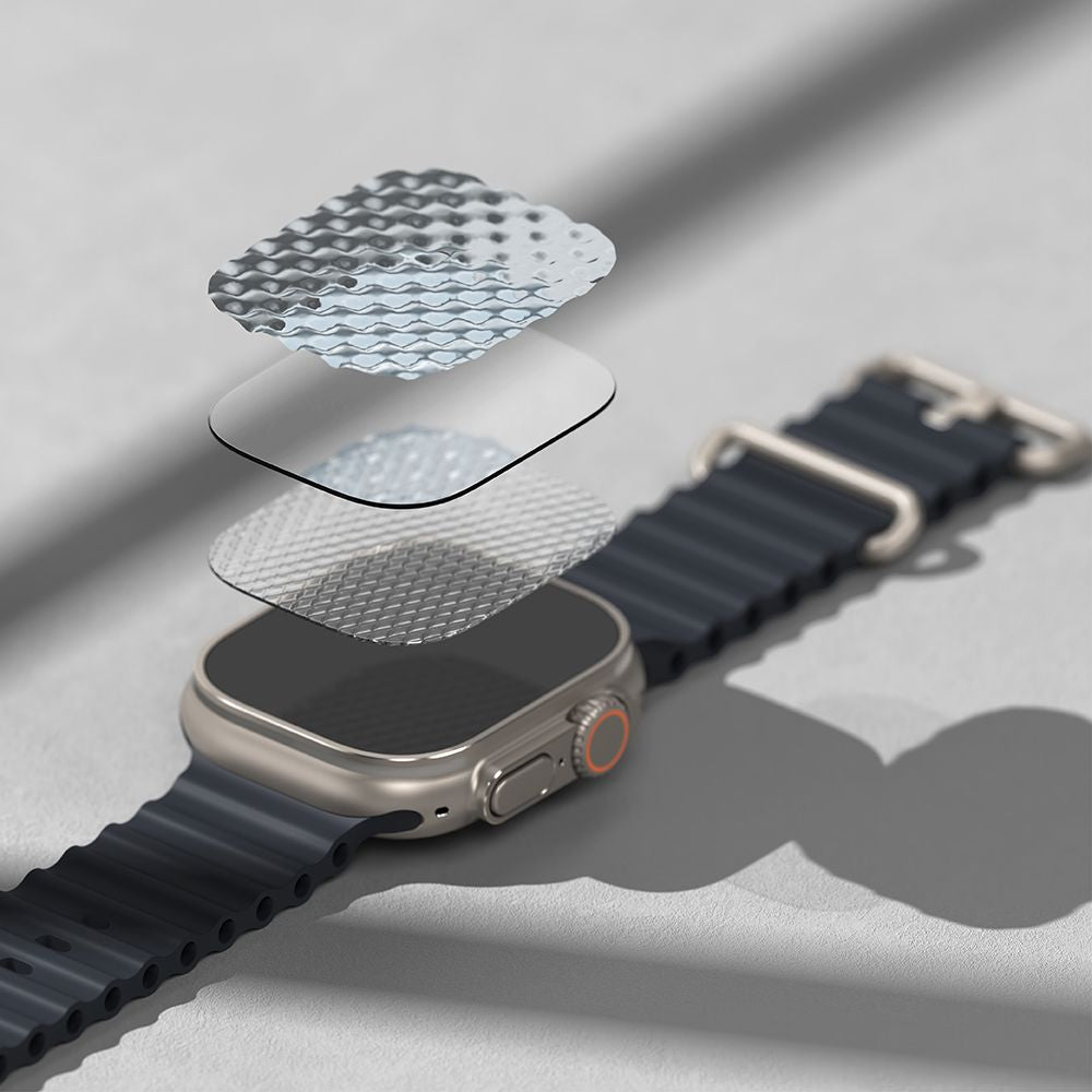 Ringke Προστασία Οθόνης Apple Watch Ultra (1/2/3) - 49mm - Easy Slide Tempered Glass 9H Αντιχαρακτικό Γυαλί Οθόνης - Διάφανο