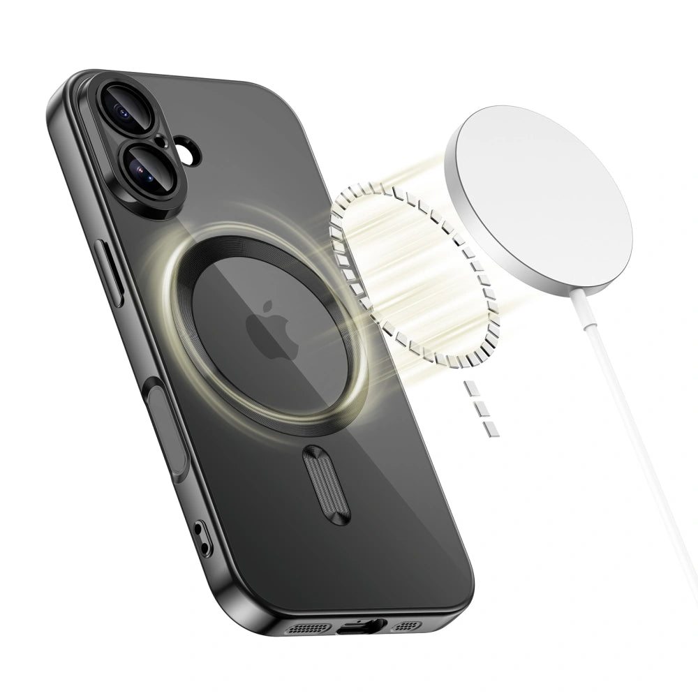 Tech-Protect iPhone 17 MagFlex - Θήκη Σιλικόνης TPU με MagSafe - Διάφανη / Shiny Black