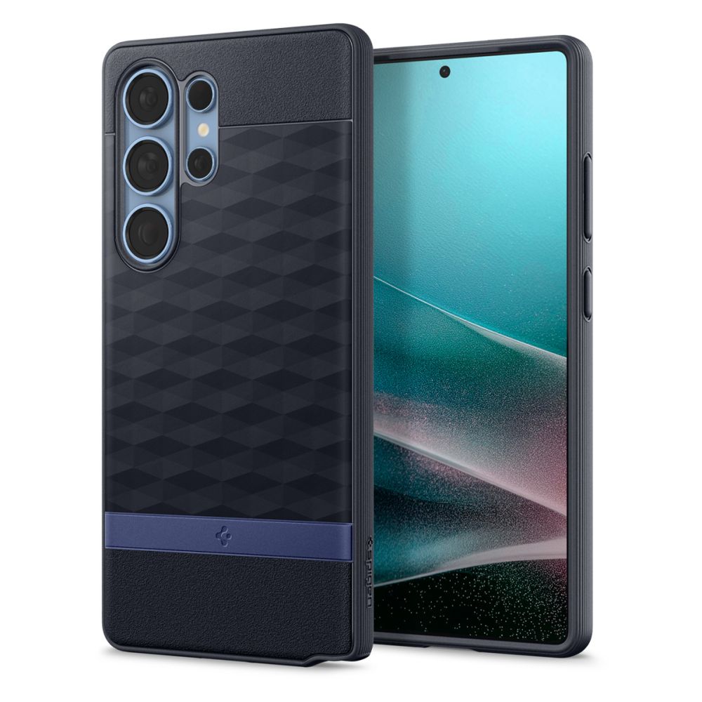 Spigen Samsung Galaxy S25 Ultra - Parallax Mag Θήκη Σιλικόνης με Σκληρό Πλαίσιο και MagSafe - Navy Violet