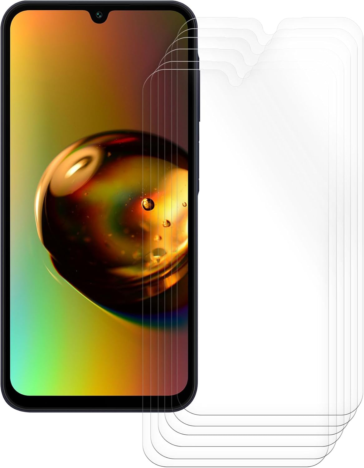 KW Samsung Galaxy A15 4G / A15 5G - Σετ με 6 Μεμβράνες Προστασίας Οθόνης - Διάφανες