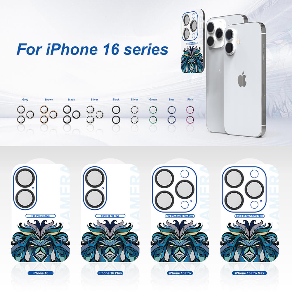 Lito iPhone 16 Pro / 16 Pro Max - S+ Camera Glass Protector - Αντιχαρακτικό Γυαλί για την Κάμερα - Black