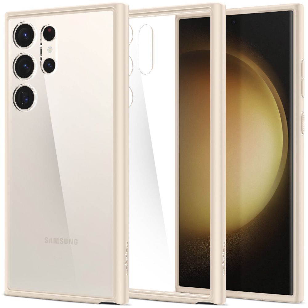 Spigen Samsung Galaxy S23 Ultra - Ultra Hybrid Σκληρή Θήκη με Πλαίσιο Σιλικόνης - Sand Beige