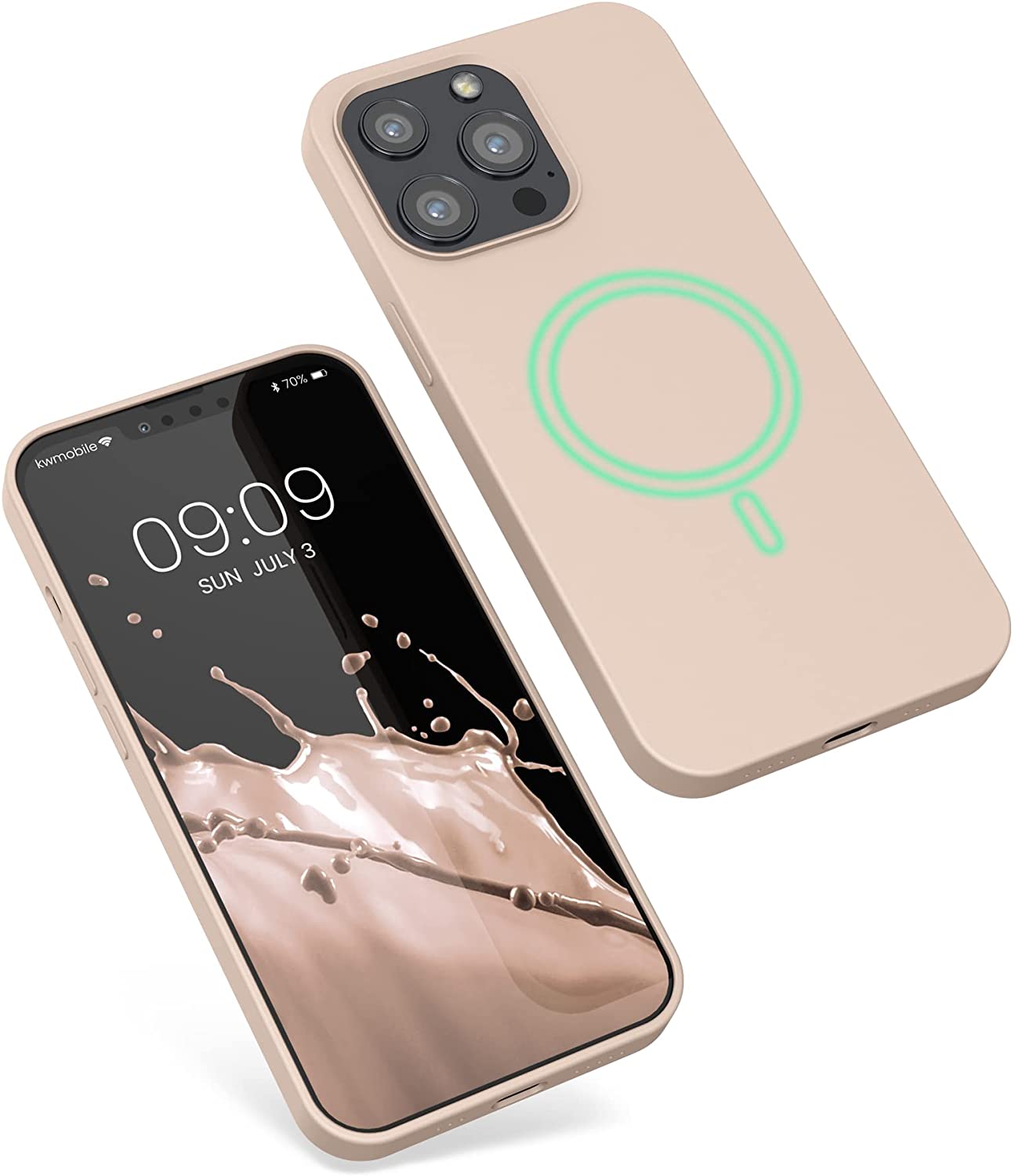 KW iPhone 13 Pro Θήκη Σιλικόνης Rubber TPU με MagSafe - Dusty Pink - 56560.10