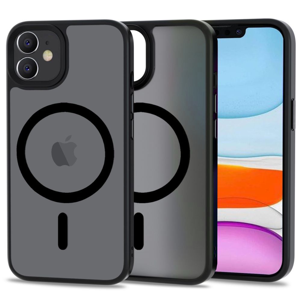 Tech-Protect iPhone 11 MagMat Σκληρή Θήκη με Πλαίσιο Σιλικόνης και MagSafe - Matte Black