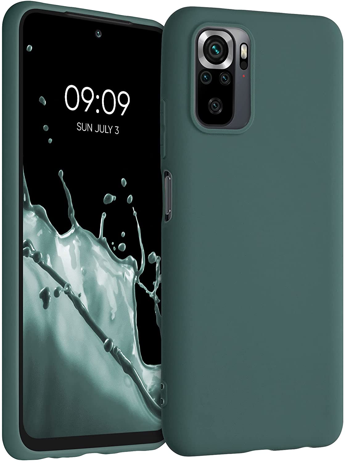 KW Xiaomi Redmi Note 10 / Note 10s / Poco M5s Θήκη Σιλικόνης TPU - Blue Green - 54541.171