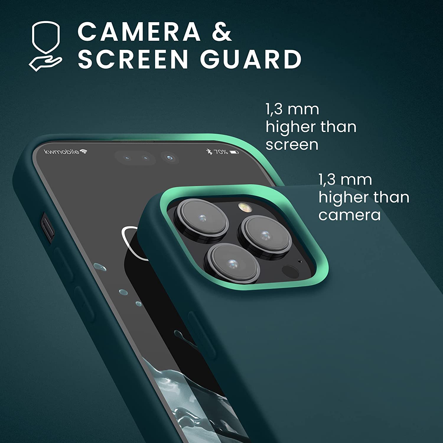 KW iPhone 14 Pro Max Λεπτή Θήκη Σιλικόνης TPU - Teal Matte - 59078.57