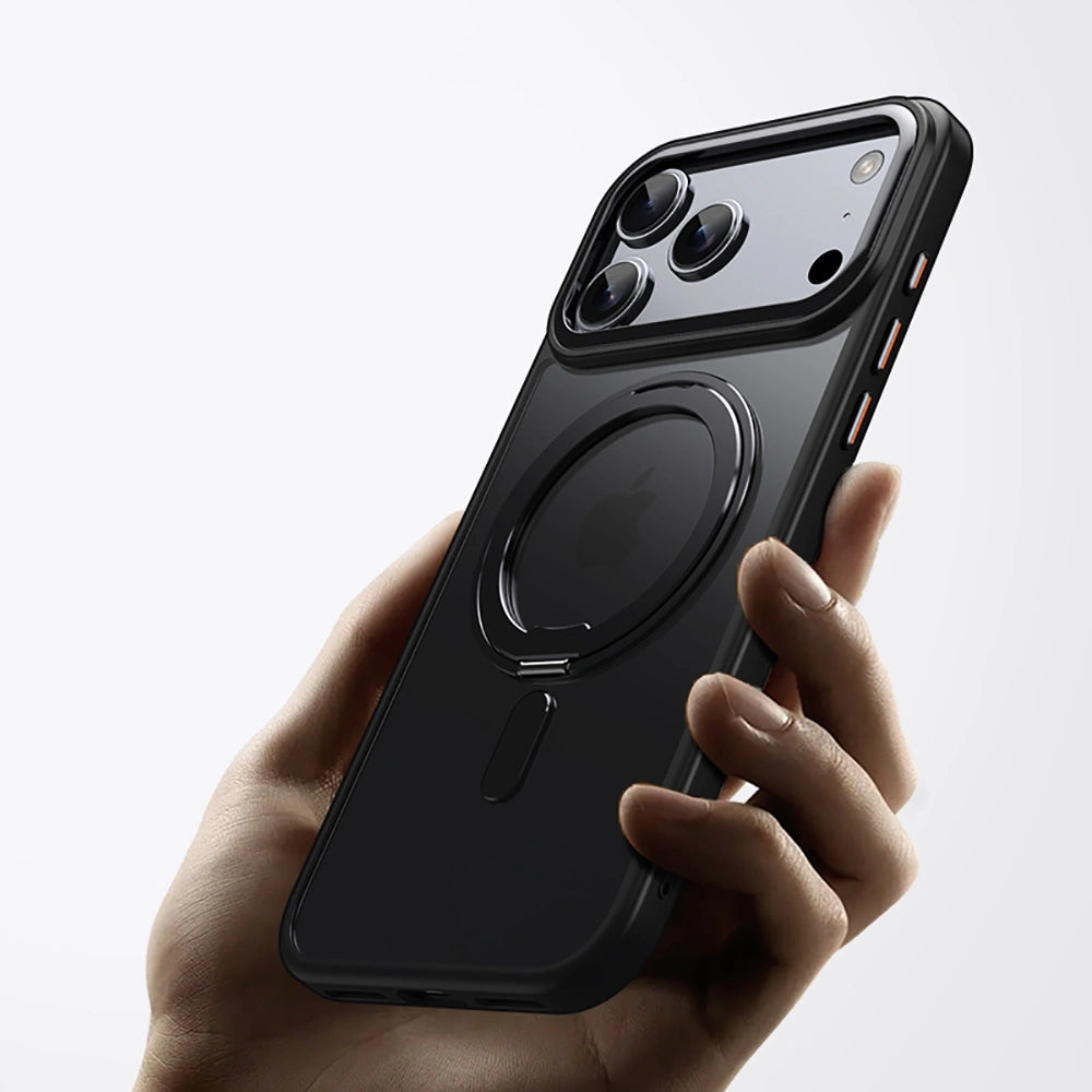Tech-Protect iPhone 17 Pro Max MagRing - Σκληρή MagSafe Θήκη με Περιστρεφόμενο Δαχτυλίδι Συγκράτησης / Stand - Black