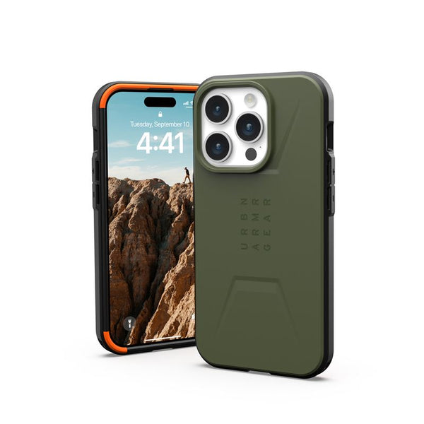 UAG iPhone 15 Pro Civilian MagSafe Σκληρή Θήκη με MagSafe - Olive Drab - likebrands.gr
