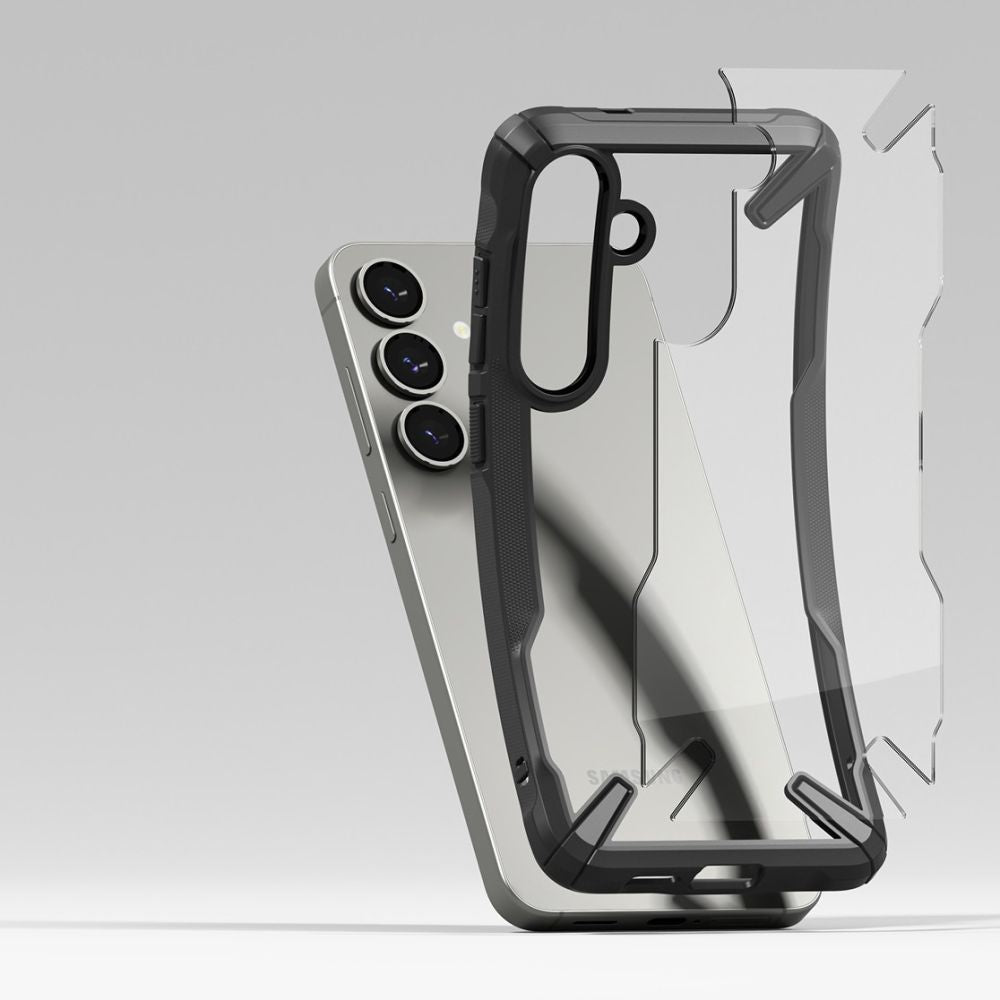 Ringke Samsung Galaxy S25 Fusion X Σκληρή Θήκη με Πλαίσιο Σιλικόνης - Black / Διάφανη