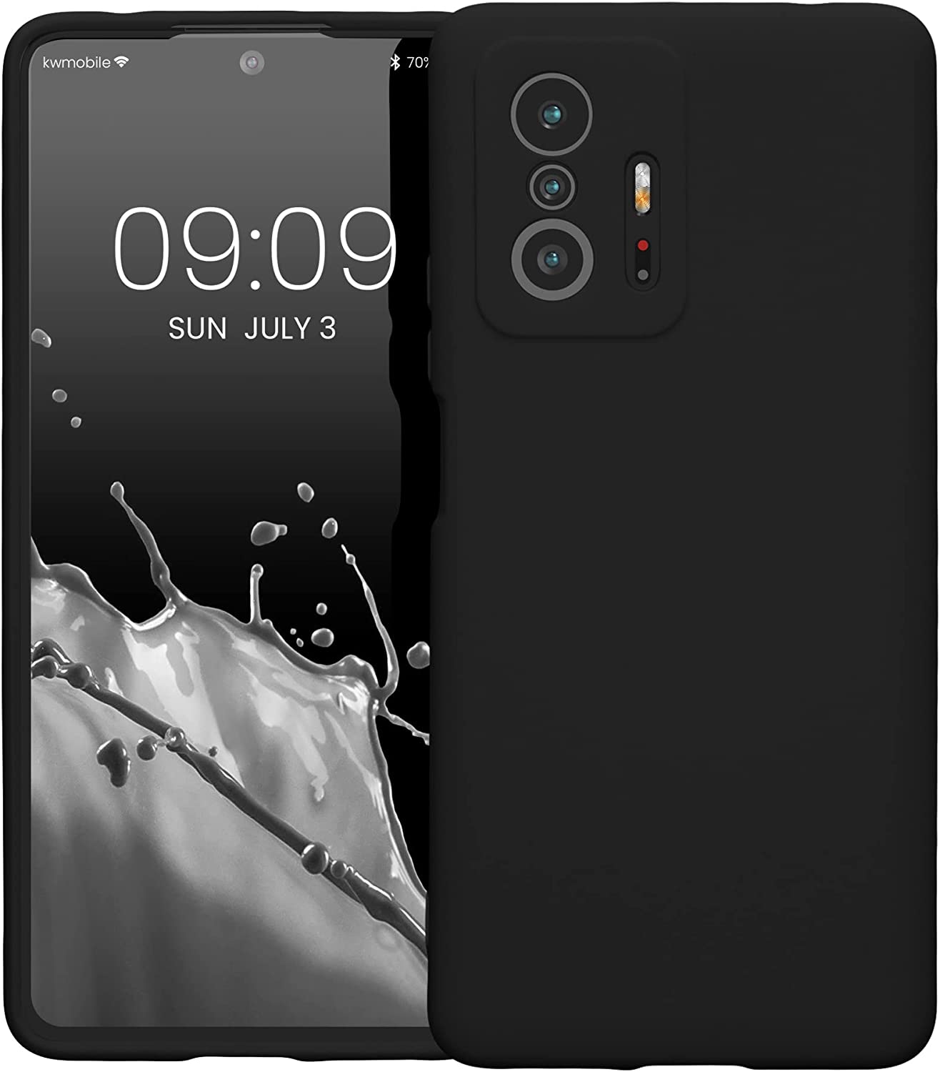 KW Xiaomi 11T / 11T Pro Θήκη Σιλικόνης Rubberized TPU - Black - 56573.01