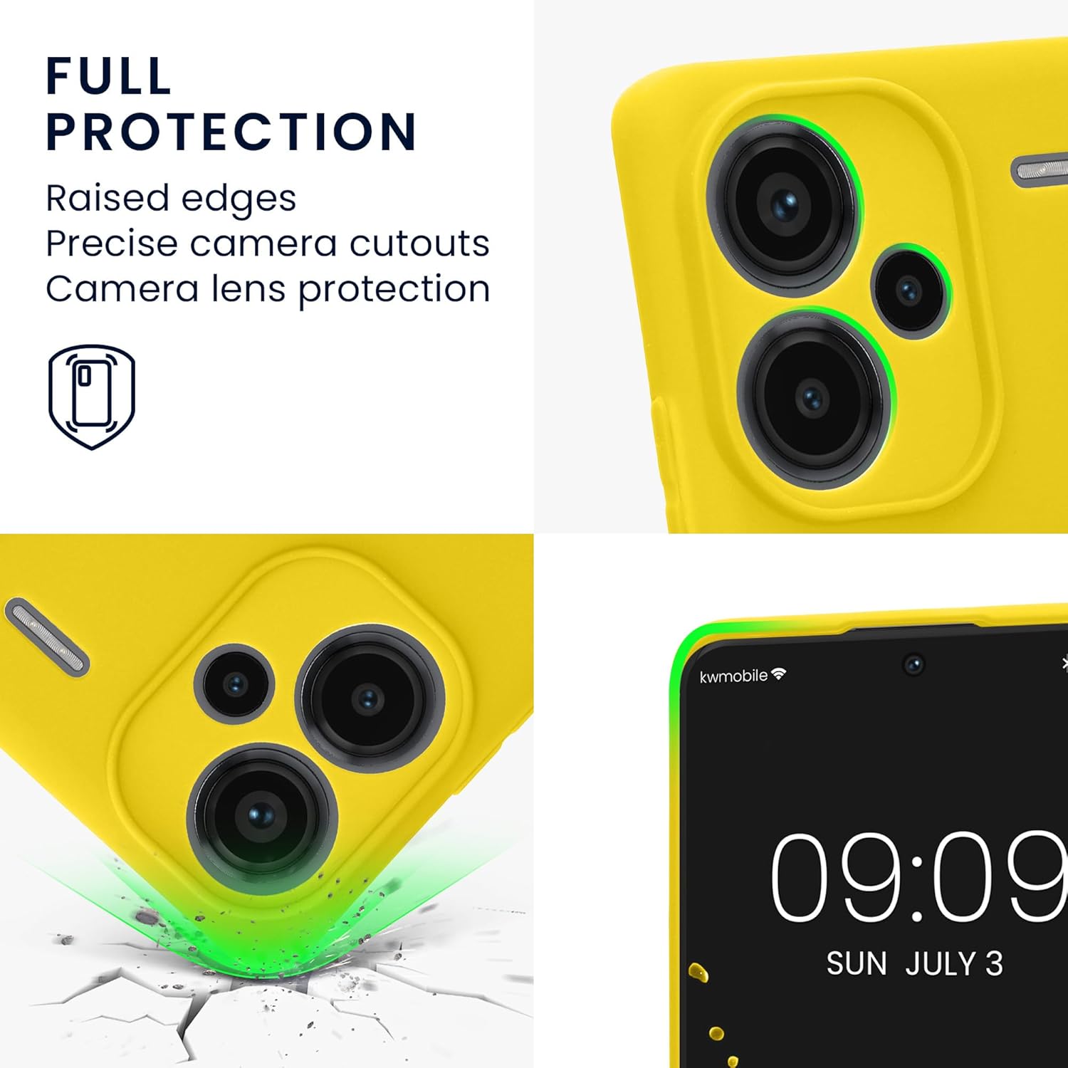 KW Xiaomi Redmi Note 13 Pro+ 5G Θήκη Σιλικόνης TPU - Bright Yellow