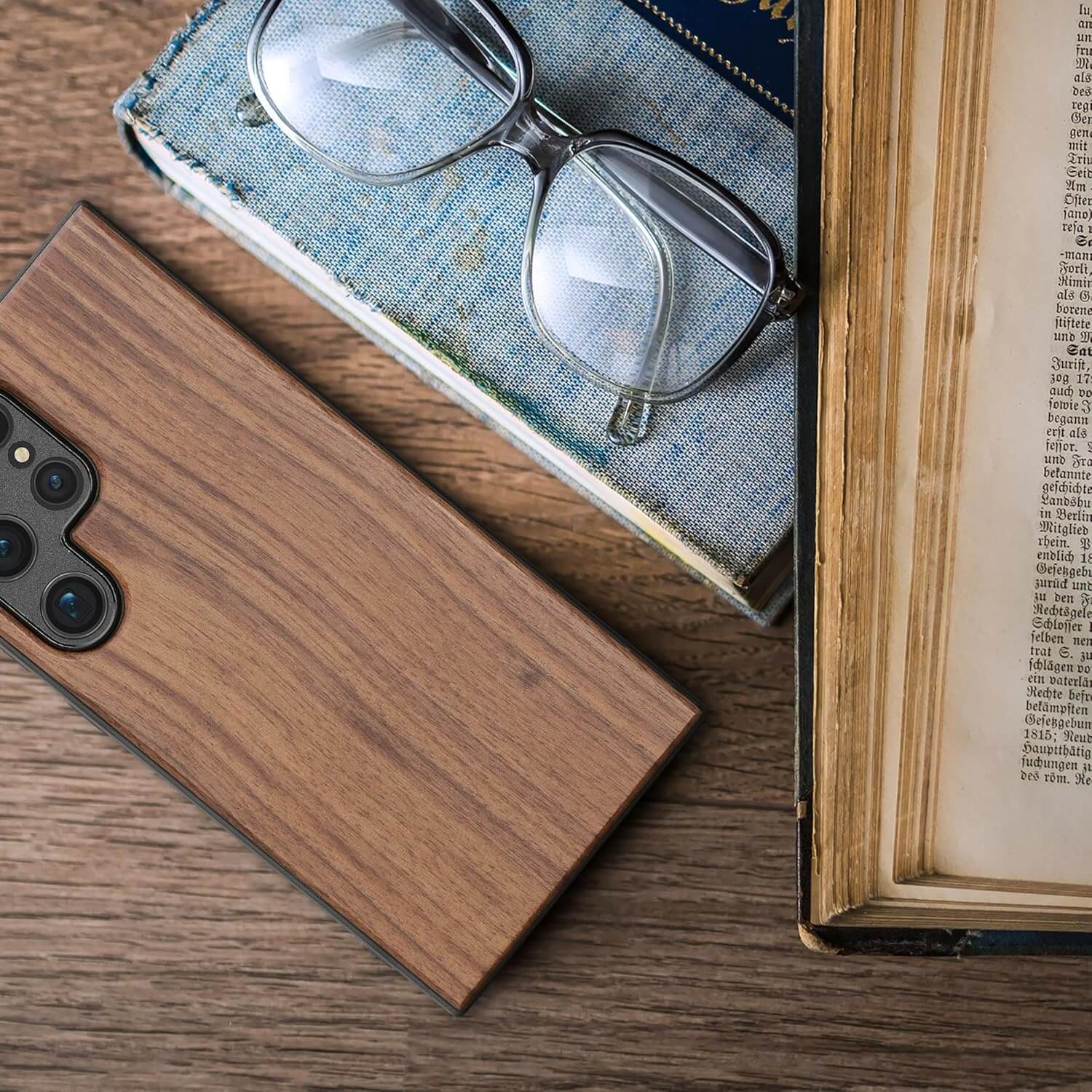 KW Samsung Galaxy S24 Ultra Θήκη από Φυσικό Ξύλο - Dark Brown